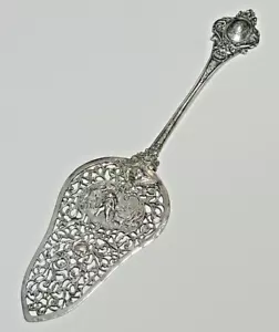 C19th Cake Server 800 Silver Ausburg Mark Bavaria Germany Figural 12” Heavy - Picture 1 of 15