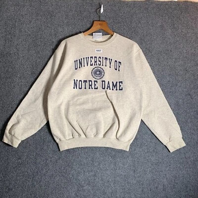 University Of Notre Dame Sweater Youth Size Extra Large Crème Long Sleeve Boy's - Изображение 1 из 4