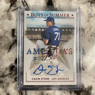2024 PANINI BOYS OF SUMMER GAVIN STONE AMERICA'S BEST SIGNATURE AUTO #17/49 - Image 1 of 2