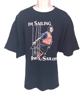 What About Bob Movie I’m Sailing I’m A Sailor Shirt Mens 3XL Gildan MINT - Picture 1 of 6