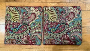 Pillow Covers Tapestry Lot Of 2 16” X 16” - Picture 1 of 6