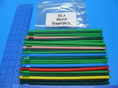 50 Assorted Coloured Plastic Match Disgorgers for Coarse, Specimen Fishing - Image 1 of 4