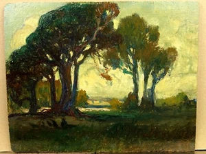 MATTIO Laurent (1892-1965) HSP Landschaft signiert 19 x 23 cm Toulon Gemälde Provence - Bild 1 von 6