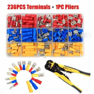 236PCS Assorted Insulated Electrical Wire Crimp Terminals Port Connectors Kit - Picture 1 of 15