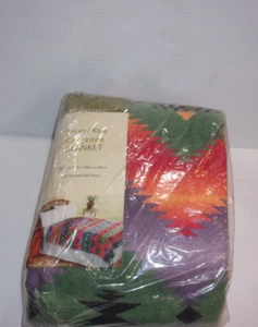 New Mainstays Home CHEYENNE BLANKET queen /king" SEALED - MADE IN USA - Picture 1 of 4