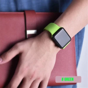 Sport Soft Silicone Band Strap For Apple Watch 11 10 9 8 7 6 5 4 SE 3 2 42/46mm - Picture 1 of 16