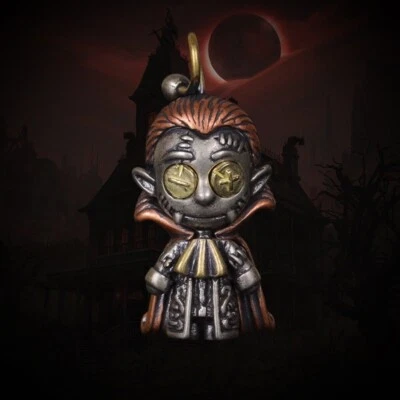 Muñeca vudú india vampiro estatuilla collar colgante vintage gótico punk encanto Foto 1 de 4