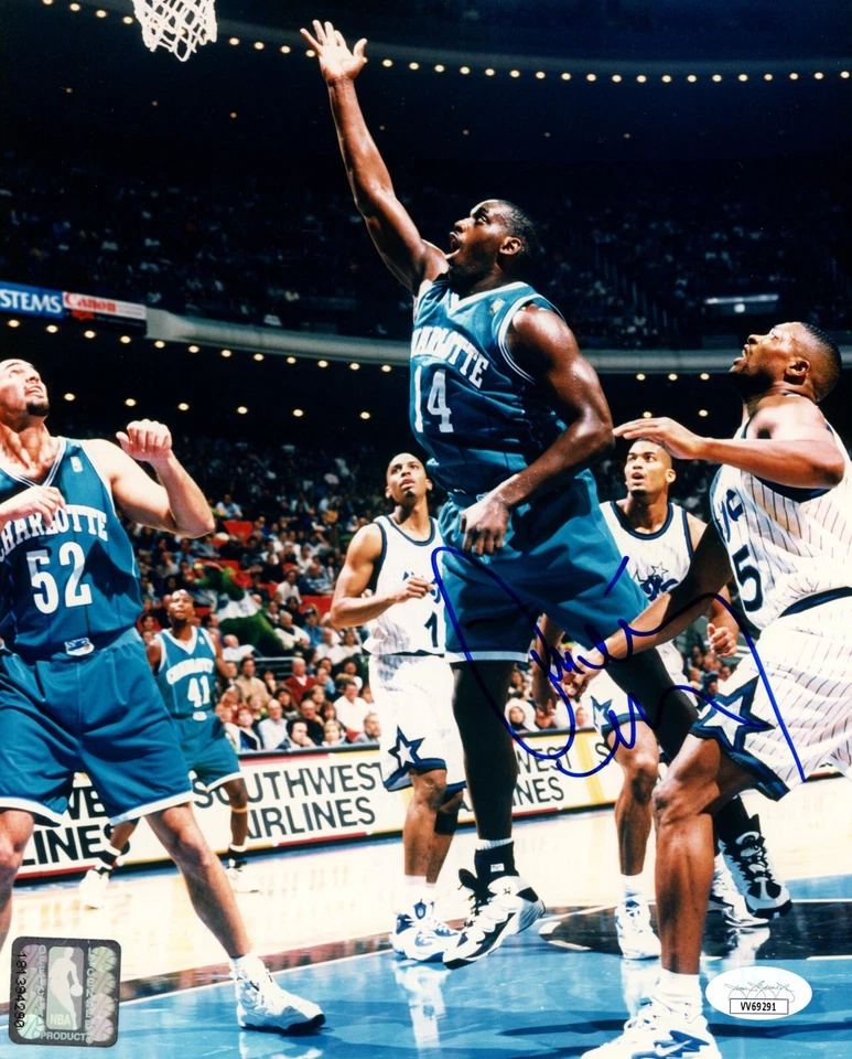 Фотография с автографом Энтони Мейсона 8x10 с сертификатом подлинности JSA Hornets Knicks - Изображение 1 из 1