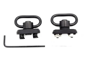Push Button 1.25" QD Sling Swivel Mount Kit with Keymod/M-lok Rail Attachment - Picture 1 of 12