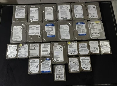 Bundle of 26 Assorted/Mixed Hard Drives - Tested - AS IS - Image 1 of 3