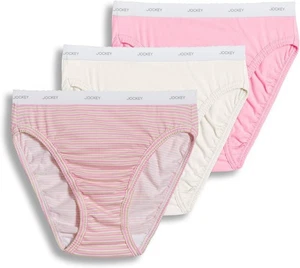 Jockey Women's Underwear Classic 7, Sienna Sunset/Simple Pink Stripe/Ivory  - Picture 1 of 4