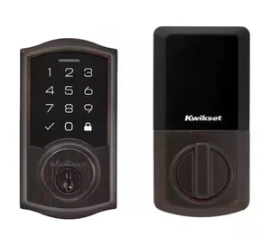 Cerradura de puerta electrónica con panel táctil Kwikset, SmartCode 270, bronce veneciano - Imagen 1 de 11