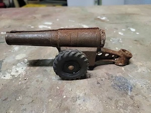 Vintage Conestoga Co. "Big Bang" Cannon 9" Cast Iron Toy w/ Rubber Wheels As-Is - Picture 1 of 4