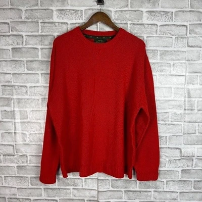 Orvis Signature Collection Cashmere Lambswool Vibrant Orange Sweater Mens XL - Image 1 of 4