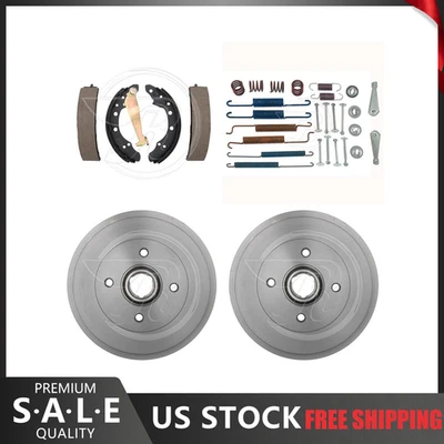 Rear Kit Brake Drums & Brake Shoes Hardware Kit For Volkswagen Jetta 1990-1991 - Image 1 of 4