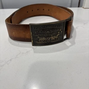 vintage belt buckle Levi Strauss Levi Jeans Style 1267-3 Hand Stained Size 34 - Picture 1 of 10