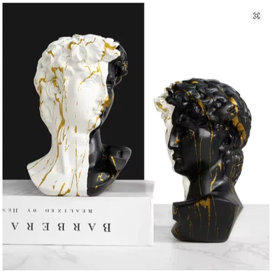 Estatuilla retrato escultura de resina David nórdico hogar sala arte decoración 1 pieza Foto 1 de 4