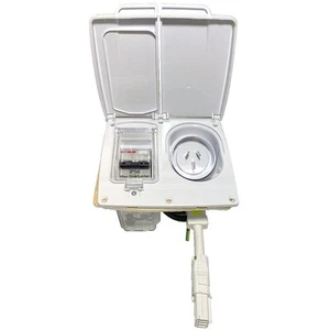 15A AC Power External inlet and 16A RCD White CMS 230Vac Plug N Play - Picture 1 of 1