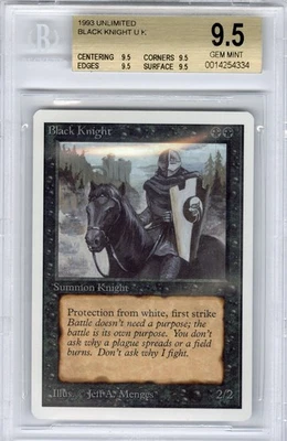 Black Knight (Unlimited), Magic the Gathering, BGS 9.5 (GEM MINT) - Image 1 of 2