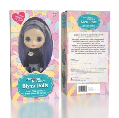 Muñeca Blyss 12" Pelo Púrpura Linda Muñeca Cambio de Color de Ojos Nueva en Caja  Foto 1 de 4
