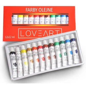 LOVEART Ölfarben Set 12 tuben x 12 ml Oil Paint Set Farben Öl Künstler Farben  - Bild 1 von 2