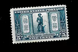 US 1925 Sc# 619 5 c Lexington Concorde - Mint LHR -Vivid Color-Centered - GEM - Picture 1 of 1