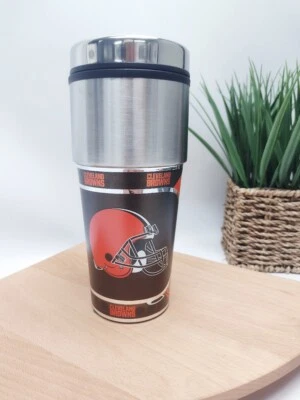 Stainless Steel Travel Tumbler Graphic - NFL - Cleveland Browns - Image 1 of 4