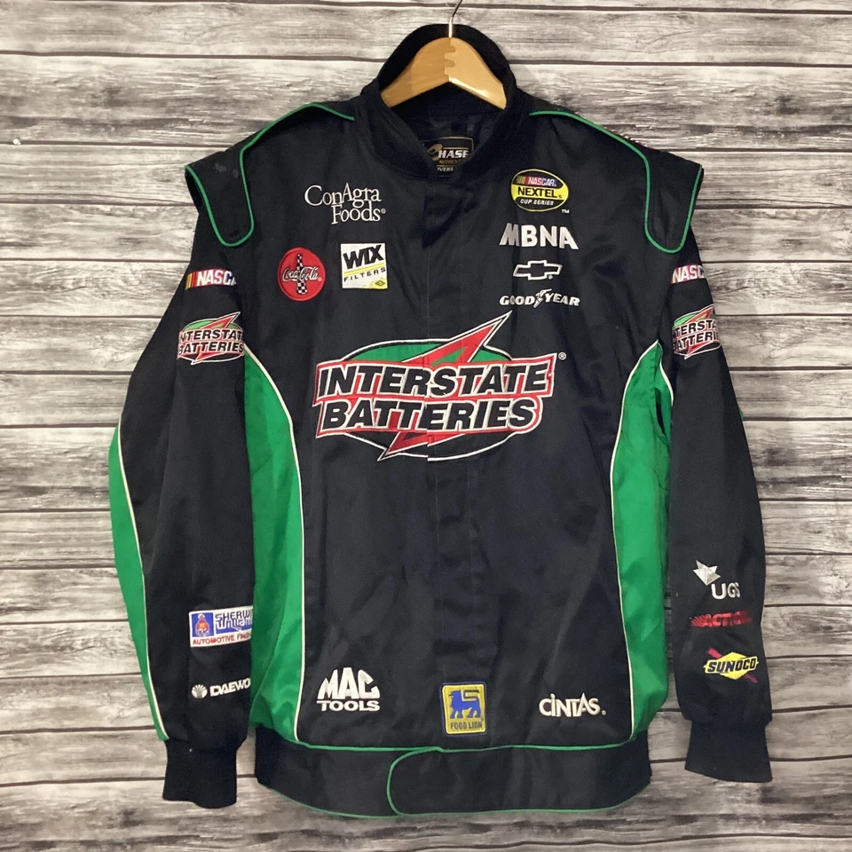 Chaqueta de Carreras Bobby Labonte Hombres Grande Negra NASCAR Chase Authentics Drivers Line Foto 1 de 4