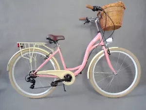 28" ZOLL DAMENFAHRRAD CITY BIKE FAHRRAD KORB GRATIS 6 GäNGE AMSTERDAM RETRO NEU - Bild 1 von 8