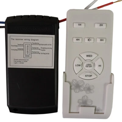 Universal 15M Ceiling Fan Lamp Light Timing Wireless Remote Control Receiver Kit - Image 1 of 4