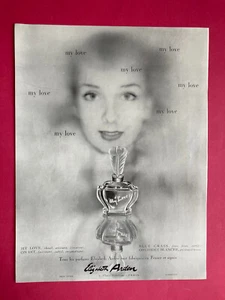 publicité my love Elizabeth Arden 1951 parfum vintage rétro 50s collection - Picture 1 of 2