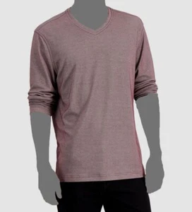 $40 Alfani Men's Red Supima Regular-Fit Long-Sleeve V-Neck T-Shirt Size L - Picture 1 of 2