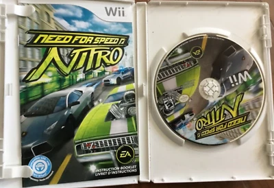  Need for Speed: Nitro Nintendo wii Game , case, & manual book booklet car race - Image 1 of 2