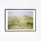 Fruit Trees in Bloom 1873 Vintage Landscape Painting A4 Wall Decor Art Print 