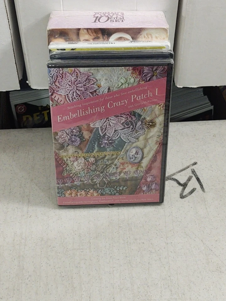 NEW EMBELLISHING CRAZY PATCH 1 DVD Gloria McKinnon - Image 1 of 1