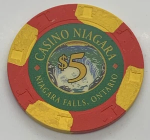 Casino Niagara $5 Chip - Cataratas del Niágara Ontario Canadá - H&C 1996 - Imagen 1 de 4