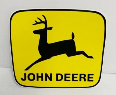 JD5234 John Deere OEM Leaping Deere Trademark Decal - Image 1 of 2