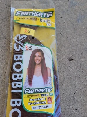 Punta de pluma de cabello trenzado sintético Bobbi Boss 40" color T1B/350 Foto 1 de 4