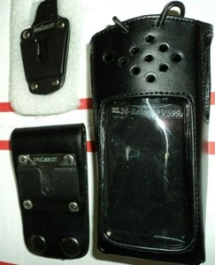 NEW Armor Case Leather Carry Swivel Case & Two Clips 5" X 2" X1.5"  XPR 6550 Ect - Picture 1 of 10