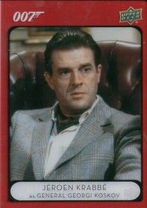 James Bond Villains & Henchman, Jeroen Krabbe #52 (Red) Acetate Card