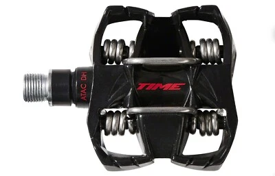 Time ATAC DH 4 Dual Sided Aluminum Clipless Pedals 9/16 Hollow Steel Axle Black - Image 1 of 3