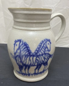 Prestige Place Stoneware Zebra Pitcher Adapted From Museum Of American Folk Art - Picture 1 of 6
