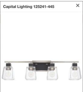 Capital Lighting 125241BT-445 Tux 4-Light Vanity Light 32”W Fixture Discontinued - Picture 1 of 10
