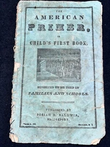 1830s American Primer, Child's First Book - Picture 1 of 9