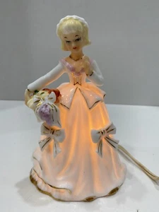 Vintage Lady Woman Bride Nightlight Vanity Night Lamp Figure - Picture 1 of 7