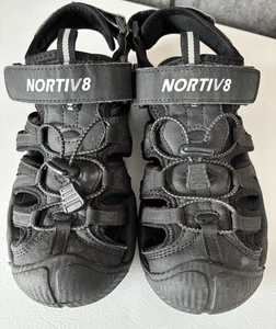 Nortiv8 Mens Black Athletic Sport Breathable Hiking  Sandals Size 6 - Picture 1 of 7