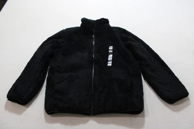 Chaqueta para mujer Uniqlo de lana de hilo mullido con cremallera completa AC2 negra profunda mediana nueva con etiquetas  Foto 1 de 4