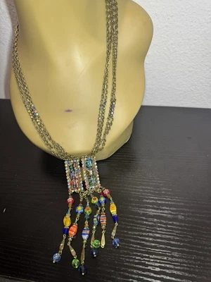 Colar longo de vidro murano doce romance - Imagem 1 de 4