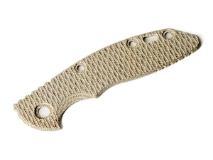 RICK HINDERER Knives Textured Natural Micarta Handle Scale for 3" XM-18 Knife - Picture 1 of 2