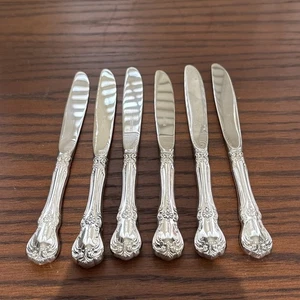 Juego de 6 cuchillos de mantequilla Old Master de plata de ley Towle - Imagen 1 de 3